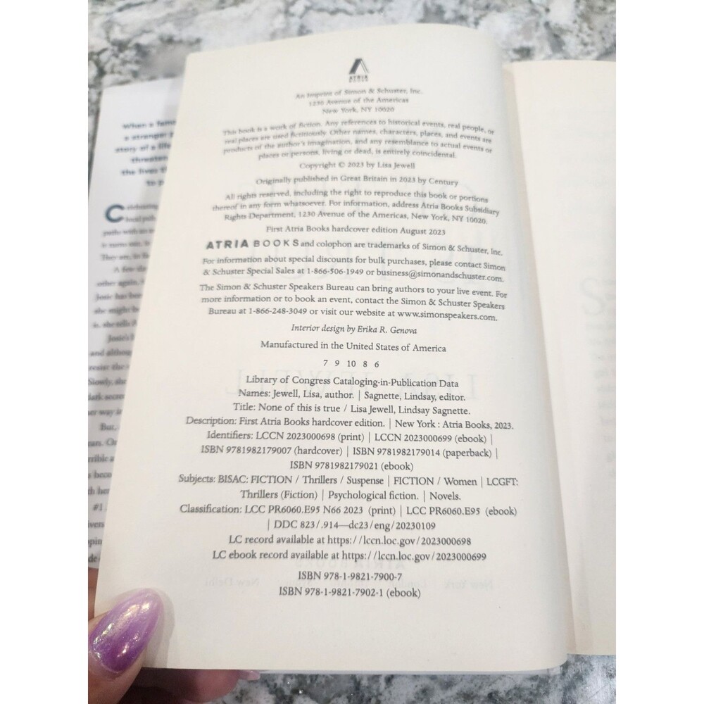 None of This Is True: A Novel by Jewell, Lisa - Picture 4 of 6